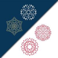 paquete de mandala vectorial, vector libre de flores ornamentales