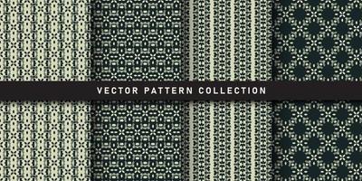 Set of seamless patterns exquisite floral patterns vector