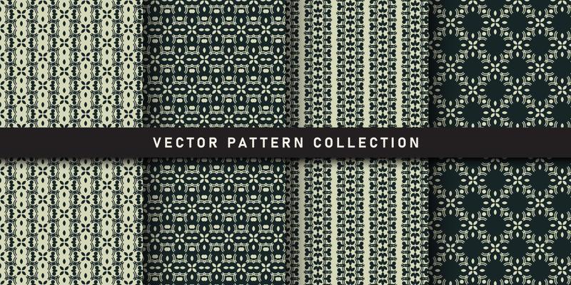 Set of seamless patterns exquisite floral patterns