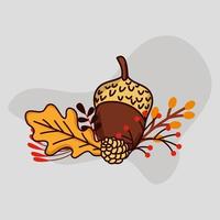 ilustración de las estaciones de otoño vector