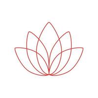 Lotus line style icon, lotos vector logo