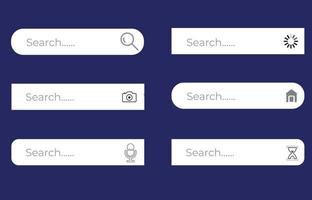 Serch bar icon set. Browser window. User interface elements for mobile app. Vector Isolated onbackground