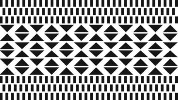 patrón tribal simple en blanco y negro vector