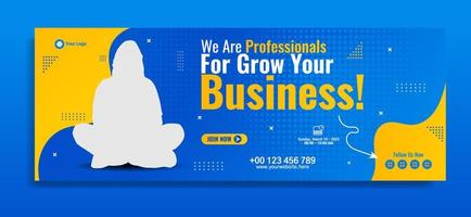 Modern banner template design for business webinar, marketing webinar, online class program, etc vector