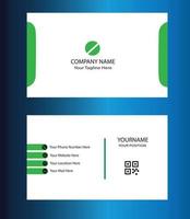 diseño de plantilla de tarjeta de visita creativa y moderna, diseño de plantilla de tarjeta de visita de ilustración, verde y azul y negro y rojo con color de fondo blanco vector