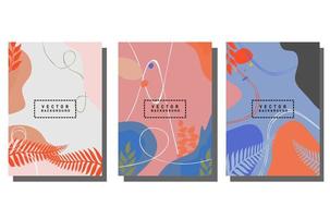 Modern abstract covers set, minimal covers design. Colorful geometric background, vector illustration.