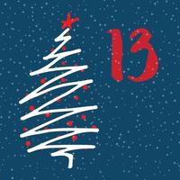 Page Advent Calendar 25 days of Christmas with space for text. vector