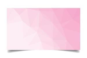 pink color triangulated background texture vector for business card template