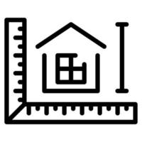 measure line icon vector , home