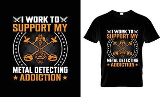 diseño de camisetas con detector de metales, eslogan de camisetas con detector de metales y diseño de ropa, tipografía de detector de metales, vector de detector de metales, ilustración de detector de metales