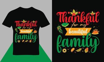 Thanks giving quote typography t-shirt design template vector