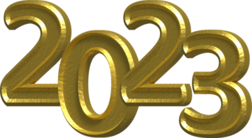 Year 2023 - 3D Number Illustration Concept Design png