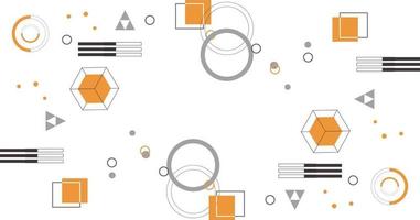 Geometrical background with flat shapes vector