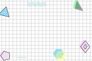 fondo de memphis geométrico de cuadrícula discontinua plana vector