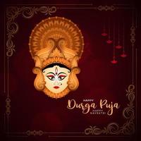 Happy navratri and Durga puja Hindu traditional festival card background