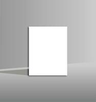White blank paper sheet mockup vector