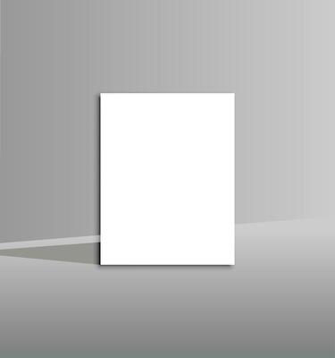 White blank paper sheet mockup