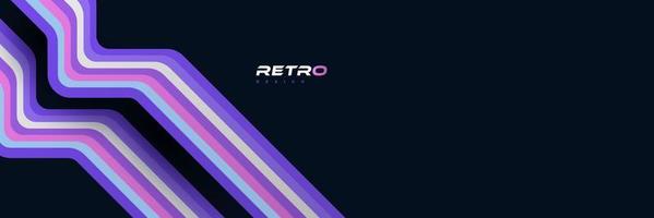 Abstract Retro Background with Colorful Lines. 1970's Background Design vector