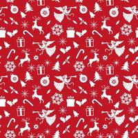 adornos de navidad diseño de patrones sin fisuras blanco rojo foto