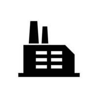 plantilla de diseño de vector de icono de edificio de fábrica