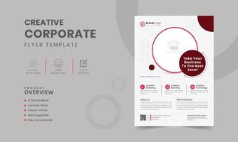 Corporate business flyer design with a4 size editable flyer template vector