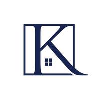 letra k diseño de logotipo inmobiliario vector estilo de logotipo inicial