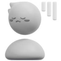 upset 3d render icon illustration png