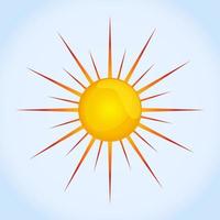 Sun Vector isolated summer icon design. Abstract Vector yellow sun symbol