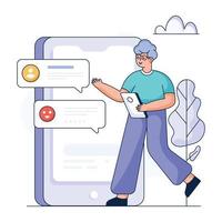 Check out flat illustration of media user vector