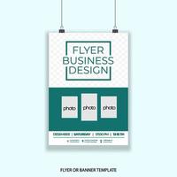 Business flyer or poster graphic design template easy to customize simple and elegant design vector