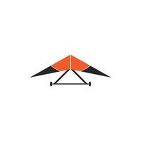 Hang gliding icon vector