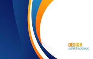 vector illustration modern abstract orange and blue wave background for presentation design