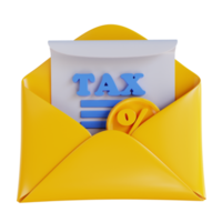 e-mail fiscal illustration 3d png