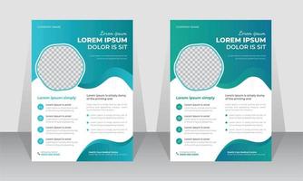 Modern medical healthcare flyer or poster template with a4 size health doctor leaflet design. vector