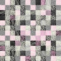 patrón vectorial sin costuras con un control lineal en corrientes rosas y grises. patrón para imprimir en tela para trenzas, mantas, lino pastel. vector