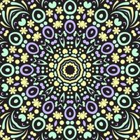 Seamless floral mandala block pattern.Colorful ornamental design.Luxurious seamless pattern for tiles, fabric,cloth.Oriental wallpaper. vector