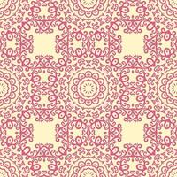 Floral seamless pattern with Mandala.Ethnic tiled ornament. Geometric print design. Vintage repeated background texture.Ceramic tiles texture. vector