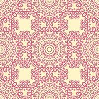 Floral seamless pattern with Mandala.Ethnic tiled ornament. Geometric print design. Vintage repeated background texture.Ceramic tiles texture. vector