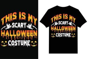 Halloween typographic  T-Shirt Design. Beautiful and eye-catching Halloween vector. vector