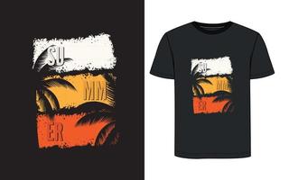 diseño de camisetas de playa de verano. vector