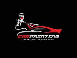 Car painting logo design vector illustration