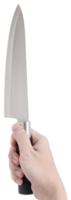 Hand holding knife isolated png