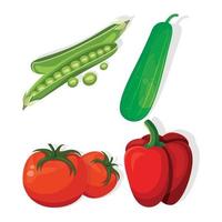 conjunto de iconos de verduras vector