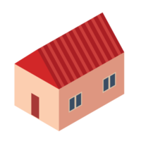 Isometric building icon, PNG with transparent background.