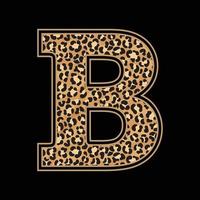 Alfabeto de leopardo en mayúsculas o diseño de letras para camisetas, tazas, pegatinas, bolsos. vector