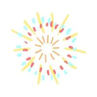 Vector colorful element, abstract doodle pattern isolated on white background
