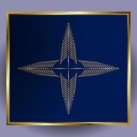 Abstract in star with effect golden color. vector