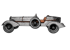 Grunge style classic car png