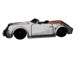 Grunge style classic car png