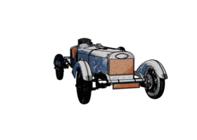 Grunge style classic car png